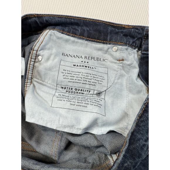 Banana Republic High Rise Straight Jeans Women’s 31/12 Tall Washwell 100% Cotton - Picture 9 of 10